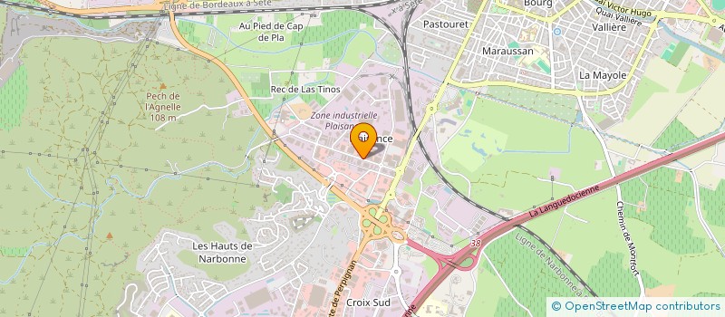 localisation de l'entreprise COMPOSITES ET PERFORMANCES à NARBONNE