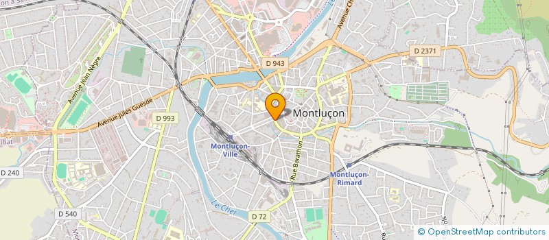 localisation de l'entreprise COMPRIX MONTLU à MONTLUCON