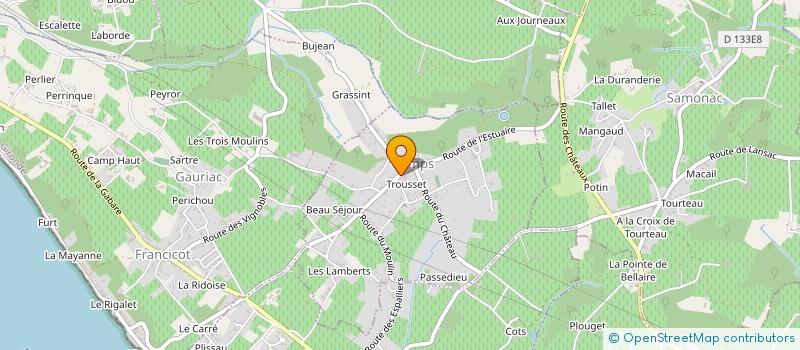 localisation de l'entreprise COMPS EN GIRONDE  COMPS