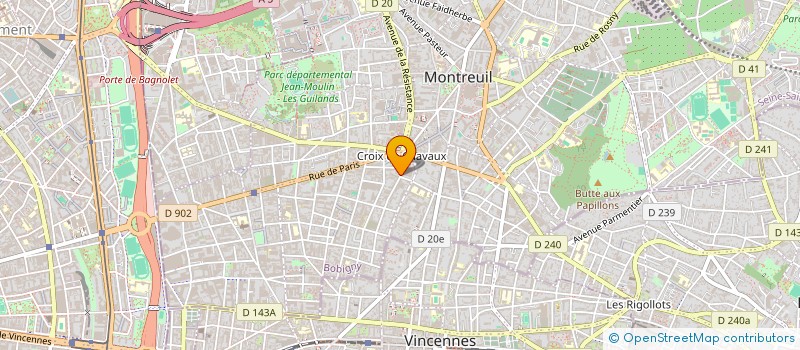 localisation de l'entreprise COMPT COMMERCIAL PRODUIT MEDITERRANEENS à MONTREUIL