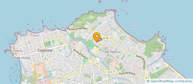 localisation de l'entreprise COMPT GUYANAIS METAUX PRECIEUX à CAYENNE