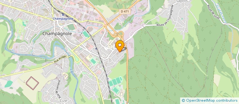 localisation de l'entreprise COMPT MATERIAUX ET COMBUST CHAMPAGNOLAIS à CHAMPAGNOLE