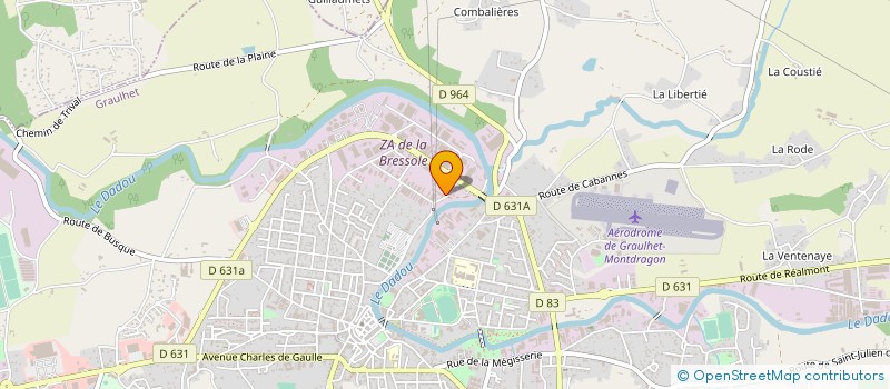 localisation de l'entreprise COMPT MEGIS ETS R.ICART & FILS à GRAULHET