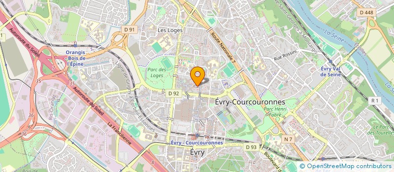 localisation de l'entreprise COMPTA ORGANISATION GESTION INFORMATIQUE à EVRY-COURCOURONNES