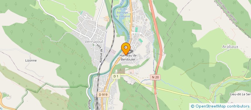 localisation de l'entreprise COMPTABILITE GESTION DES ARTISANS ET TRAVAILLEURS INDEPENDANTS ARIEGE PYRENEES à FOIX