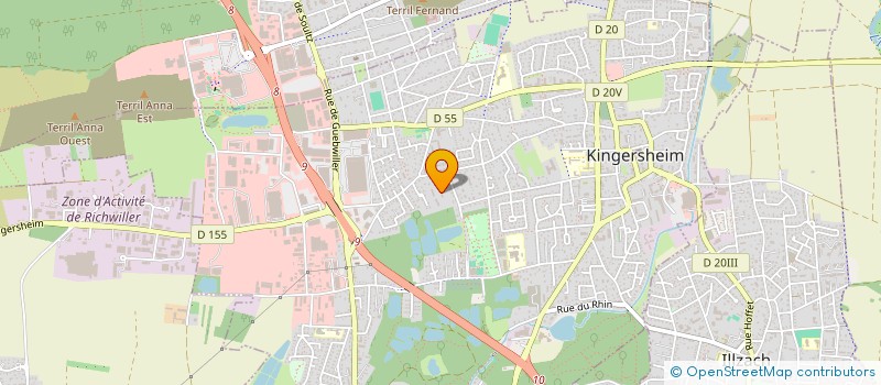 localisation de l'entreprise COMPTABILITE GESTION INFORMATIQUE à KINGERSHEIM