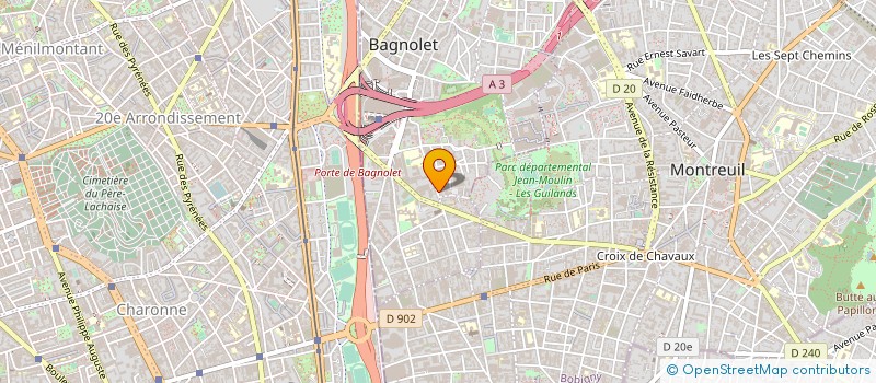 localisation de l'entreprise COMPTABLE POUR L INSERTION PROFESSIONNELLE à BAGNOLET