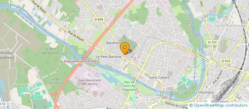 localisation de l'entreprise COMPTADEV 16  SAINT-YRIEIX-SUR-CHARENTE