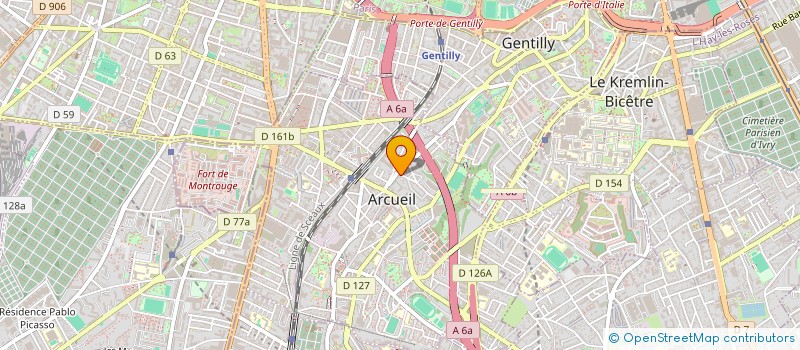 localisation de l'entreprise COMPTAFORCE CONSEIL & EXPERTISE à ARCUEIL