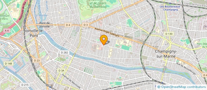 localisation de l'entreprise COMPTAGES PROJETS ETUDES ET VOIRIE à CHAMPIGNY-SUR-MARNE