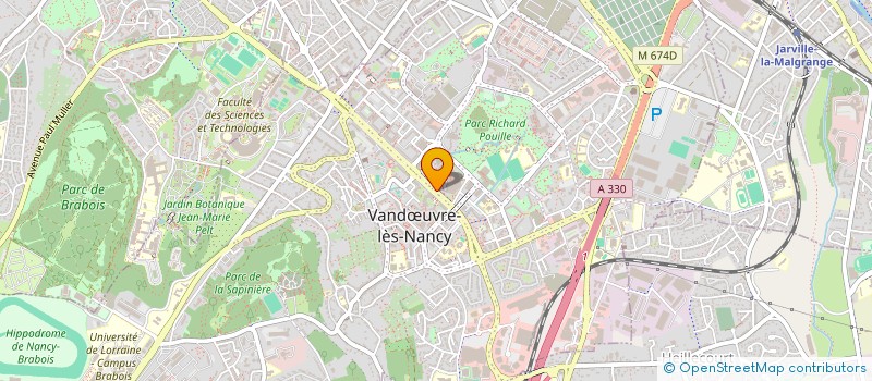 localisation de l'entreprise COMPTECK à VANDŒUVRE-LES-NANCY