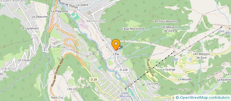 localisation de l'entreprise COMPTES DES ALPES  MORZINE