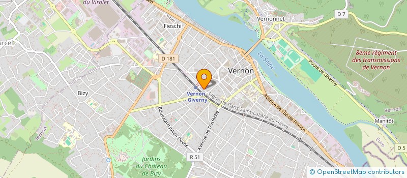 localisation de l'entreprise COMPTES ET DECISIONS  VERNON