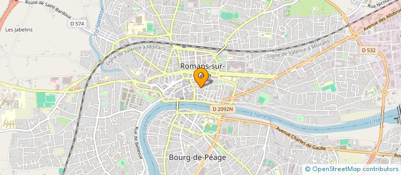 localisation de l'entreprise COMPTOIR 532 à ROMANS-SUR-ISERE