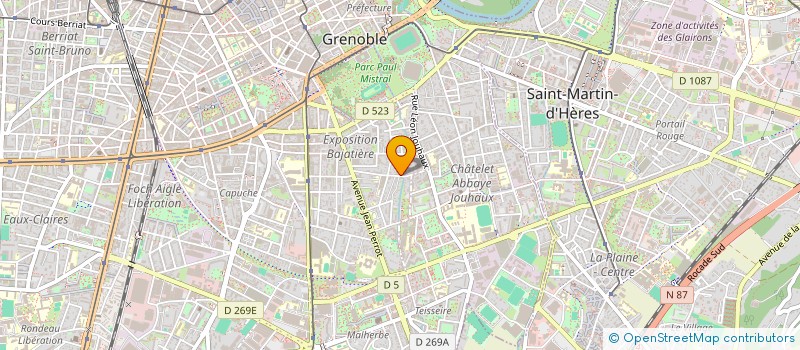 localisation de l'entreprise COMPTOIR ALIMENTAIRE DE L'ISERE ET DE L'ORIENT à GRENOBLE