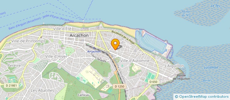 localisation de l'entreprise COMPTOIR ALIMENTAIRE DU SUD-OUEST à ARCACHON