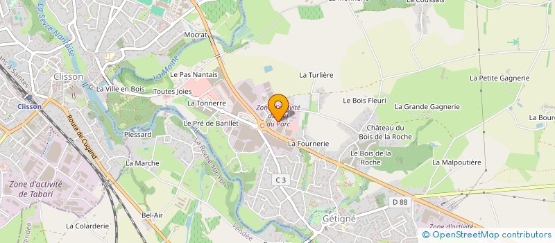 localisation de l'entreprise COMPTOIR ALIMENTAIRE FRANCE MAGHREB à GETIGNE