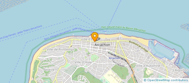 localisation de l'entreprise COMPTOIR APPRO PROMO DIFFUSION à ARCACHON