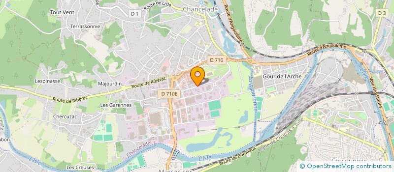 localisation de l'entreprise COMPTOIR AUTOMOBILE PERIGORD à MARSAC SUR L'ISLE