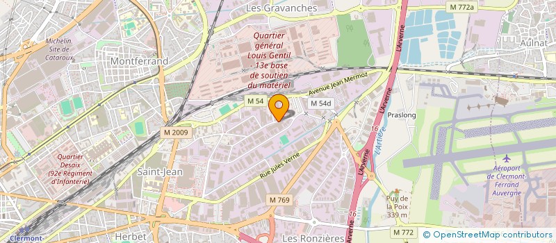 localisation de l'entreprise COMPTOIR AUVERGNE DISTRIBUTION MATERIAUX à CLERMONT-FERRAND