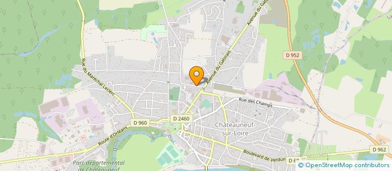 localisation de l'entreprise COMPTOIR BARILLET DES BOIS ET MATERIAUX à CHATEAUNEUF-SUR-LOIRE