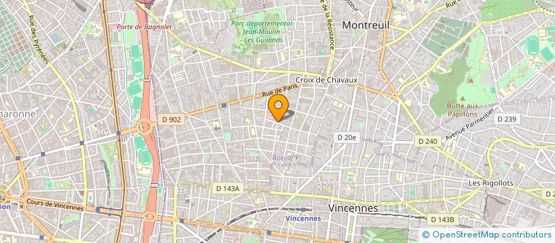 localisation de l'entreprise COMPTOIR BIS à MONTREUIL