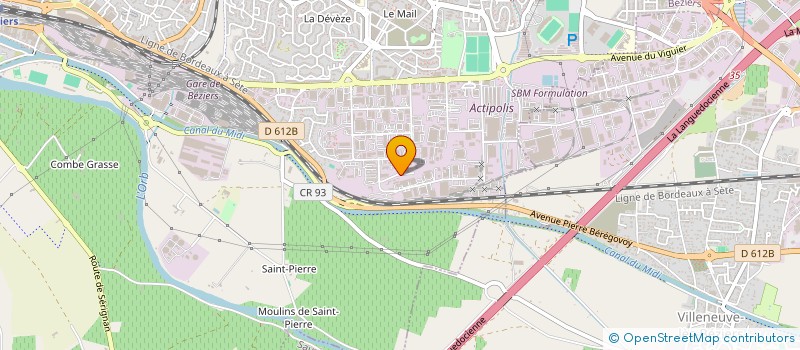 localisation de l'entreprise COMPTOIR BOULON & OUTILLAGE MAUREL & CIE à BEZIERS