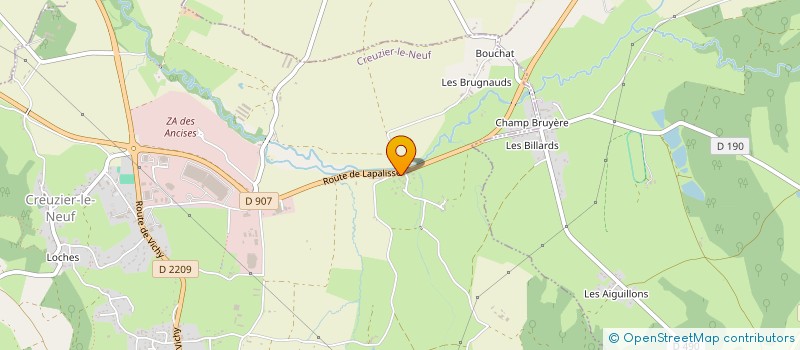 localisation de l'entreprise COMPTOIR BOURBONNAIS DE DISTRIBUTION EN GROS à CREUZIER-LE-NEUF