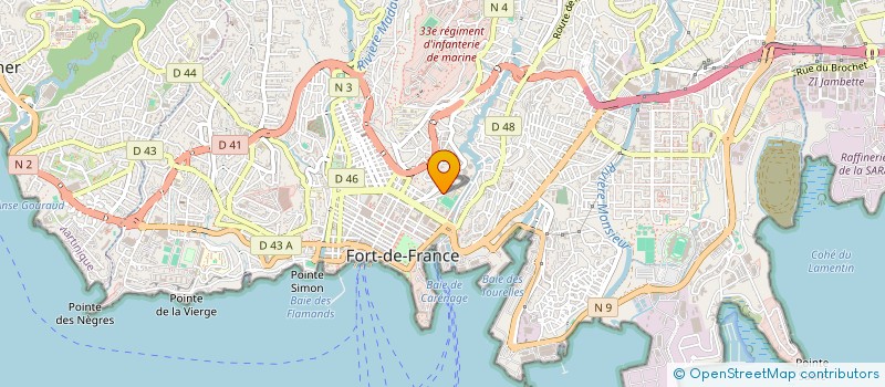localisation de l'entreprise COMPTOIR CARIBEEN DE MARCHANDISES à FORT DE FRANCE