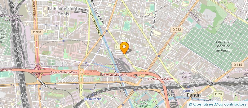 localisation de l'entreprise COMPTOIR CARRELAGE CERAMIQUE à AUBERVILLIERS