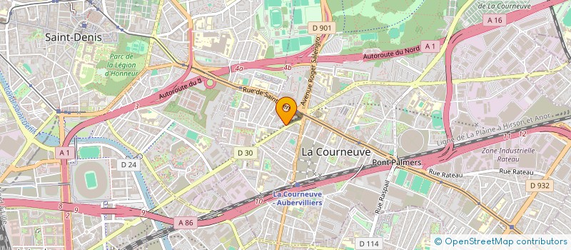 localisation de l'entreprise COMPTOIR COMMERCIAL ECLAIRAGE à LA COURNEUVE
