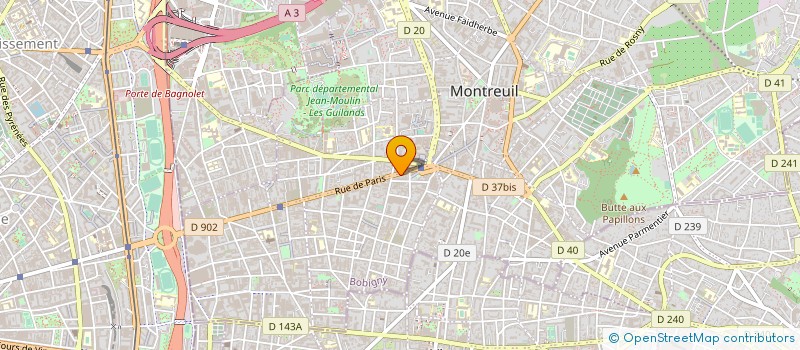 localisation de l'entreprise COMPTOIR COMMERCIAL INDUSTRIEL DU BATIMENT à MONTREUIL
