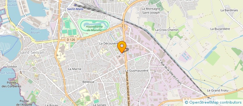 localisation de l'entreprise COMPTOIR D'EQUIPEMENT MEDICAL MALOUIN à SAINT-MALO