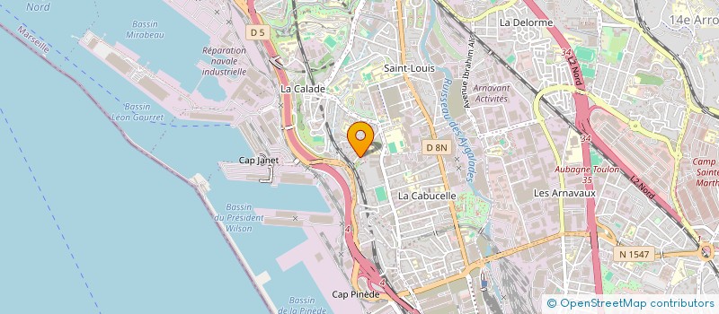 localisation de l'entreprise COMPTOIR DE DEMENAGEMENTS ET TRANSIT à MARSEILLE