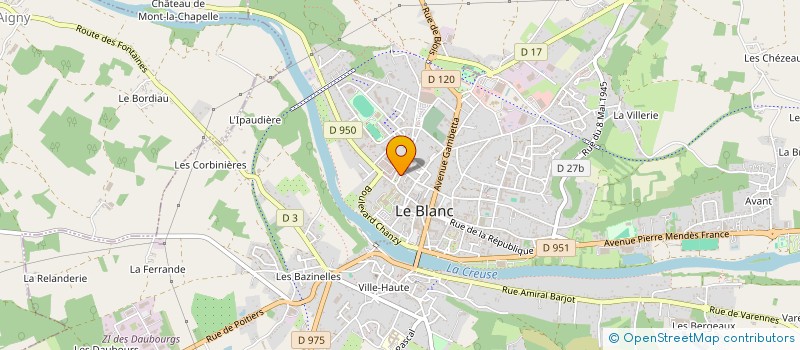 localisation de l'entreprise COMPTOIR DE L'INDRE à LE BLANC