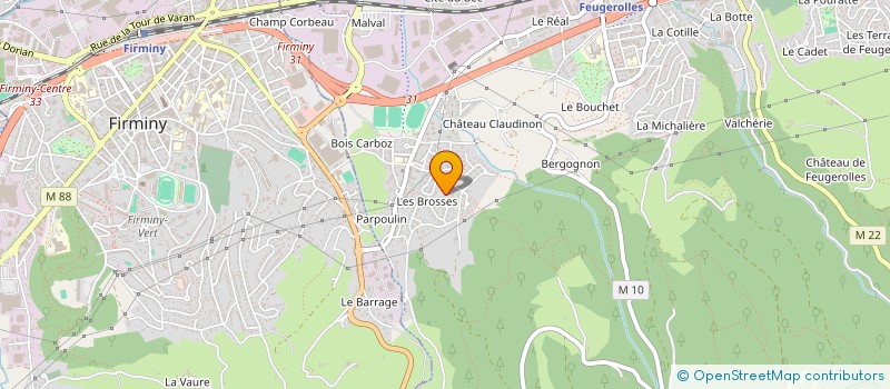 localisation de l'entreprise COMPTOIR DE L'INDUSTRIE ET DE L'ARTISANAT DE LA BOULANGERIE ET DE LA PATISSERIE à LE CHAMBON-FEUGEROLLES