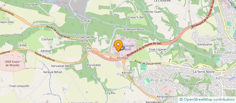 localisation de l'entreprise COMPTOIR DE LA MACHINE A TRAIRE à QUIMPER