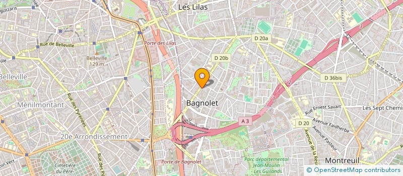 localisation de l'entreprise COMPTOIR DE LA MODE DE PARIS à BAGNOLET