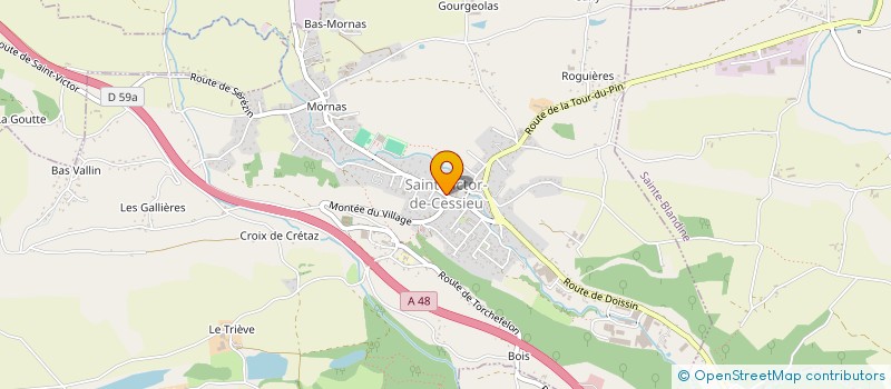 localisation de l'entreprise COMPTOIR DE LA MOTOCULTURE  SAINT-VICTOR-DE-CESSIEU