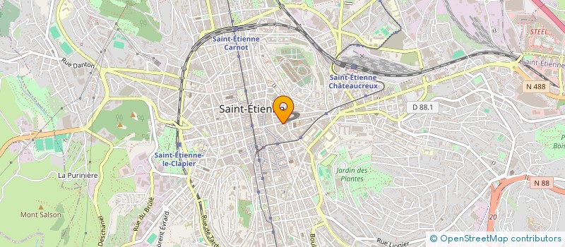 localisation de l'entreprise COMPTOIR DE LA PIERRE ETS RABEYRIN à SAINT-ETIENNE