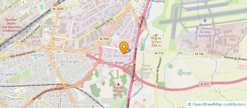 localisation de l'entreprise COMPTOIR DE MATERIEL SA à CLERMONT-FERRAND