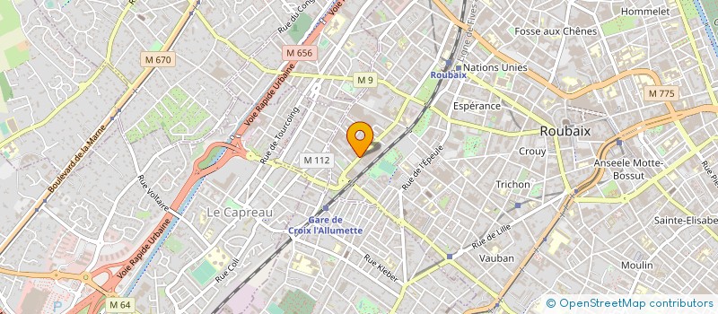 localisation de l'entreprise COMPTOIR DE PLIAGES DU NORD à ROUBAIX