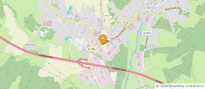 localisation de l'entreprise COMPTOIR DES ACIERS ET FOURNITURES IND  VRIGNE AUX BOIS