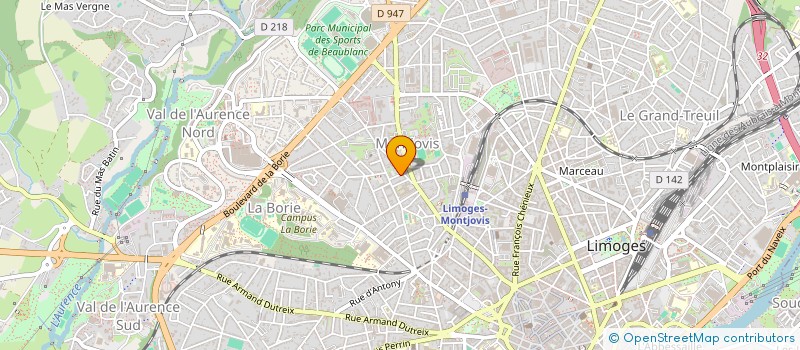 localisation de l'entreprise COMPTOIR DES ALCOOLS ET DES VINS à LIMOGES