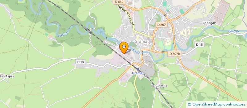 localisation de l'entreprise COMPTOIR DES MATERIAUX à GRAMAT