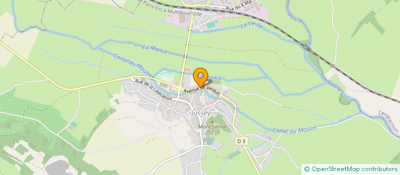 localisation de l'entreprise COMPTOIR DES MATERIAUX ET DES GRANULATS à JUSSEY