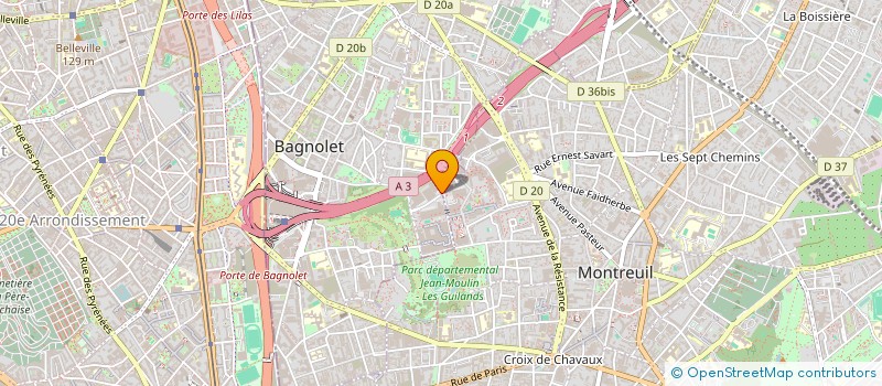 localisation de l'entreprise COMPTOIR DES MATERIAUX REUNIS à BAGNOLET