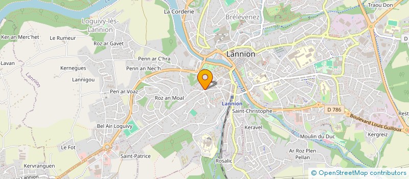 localisation de l'entreprise COMPTOIR DES MOBILES  LANNION