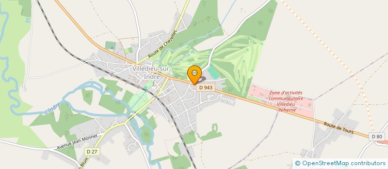 localisation de l'entreprise COMPTOIR DES PROFESSIONNELS DE L'OCCASION à VILLEDIEU-SUR-INDRE
