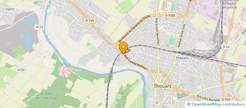 localisation de l'entreprise COMPTOIR DES VIANDES DU CENTRE OUEST à THOUARS